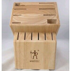 J.A. Henckels International 14 Slot Knife Wood Block 13550-200 Holder Countertop